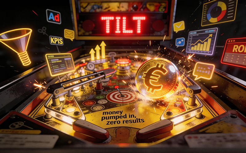 Speel je marketing als een flipperkast vol gelukstreffers, of schiet je doelbewust naar de winst?